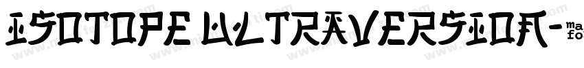 Isotope UltraVersion字体转换